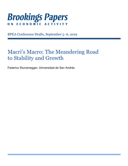 Macri's Macro: the Meandering Road to Stability