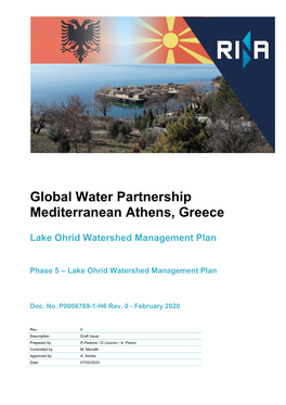 Lake Ohrid Watershed Management Plan