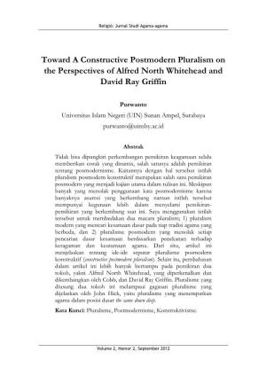 Toward a Constructive Postmodern Pluralism on the Perspectives of Alfred North Whitehead and David Ray Griffin