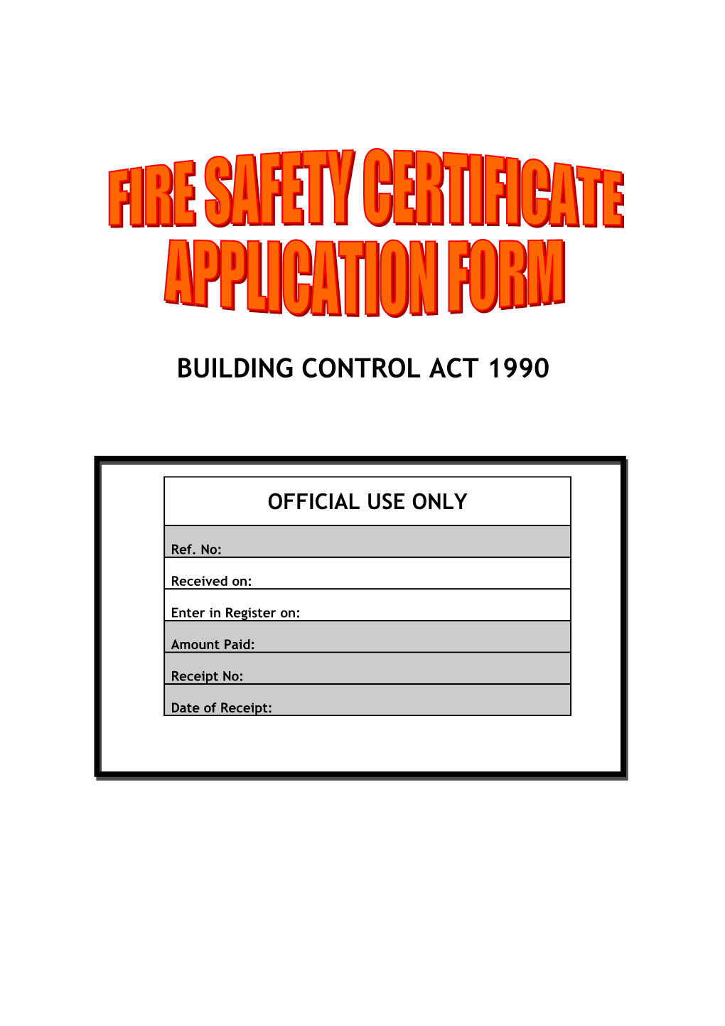 Building Control Act, 1990