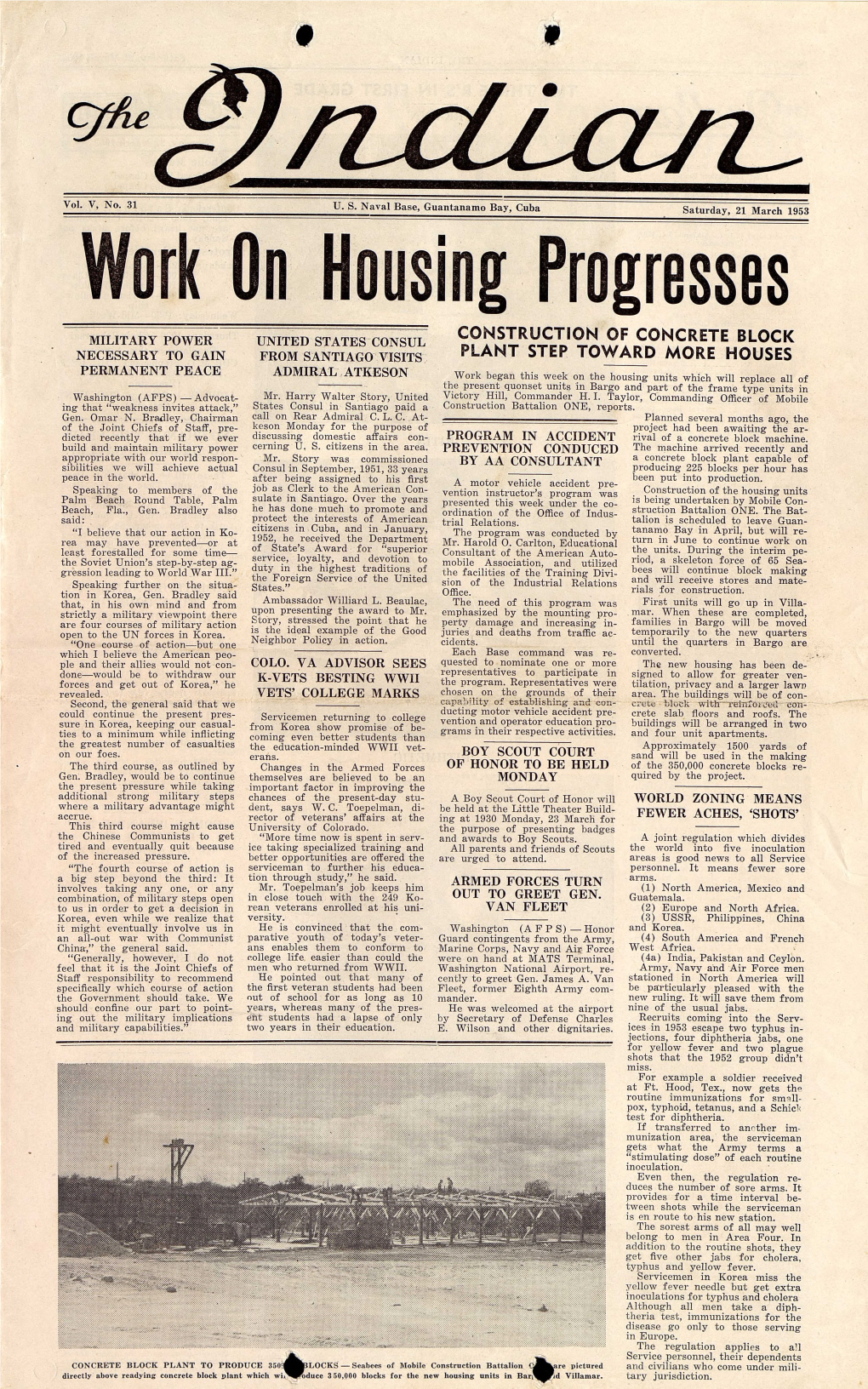 Work on Housing Progresses