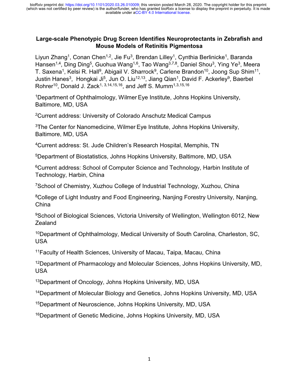 Large-Scale Phenotypic Drug Screen Identifies Neuroprotectants In