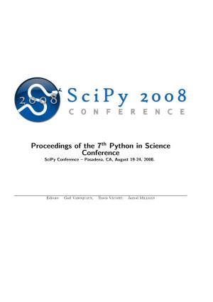 Proceedings of the 7 Python in Science Conference