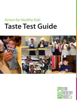 Taste Test Guide Table of Contents