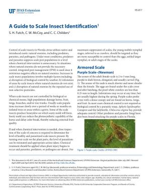 A Guide to Scale Insect Identification1 S