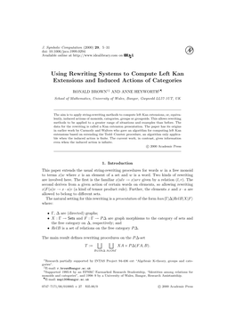 Using Rewriting Systems to Compute Left Kan Extensions and Induced Actions of Categories