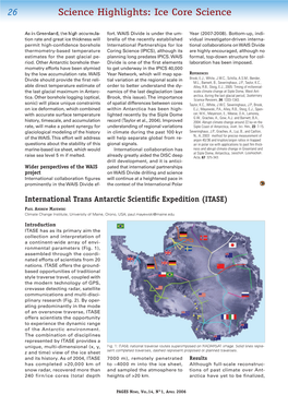 26 Science Highlights: Ice Core Science