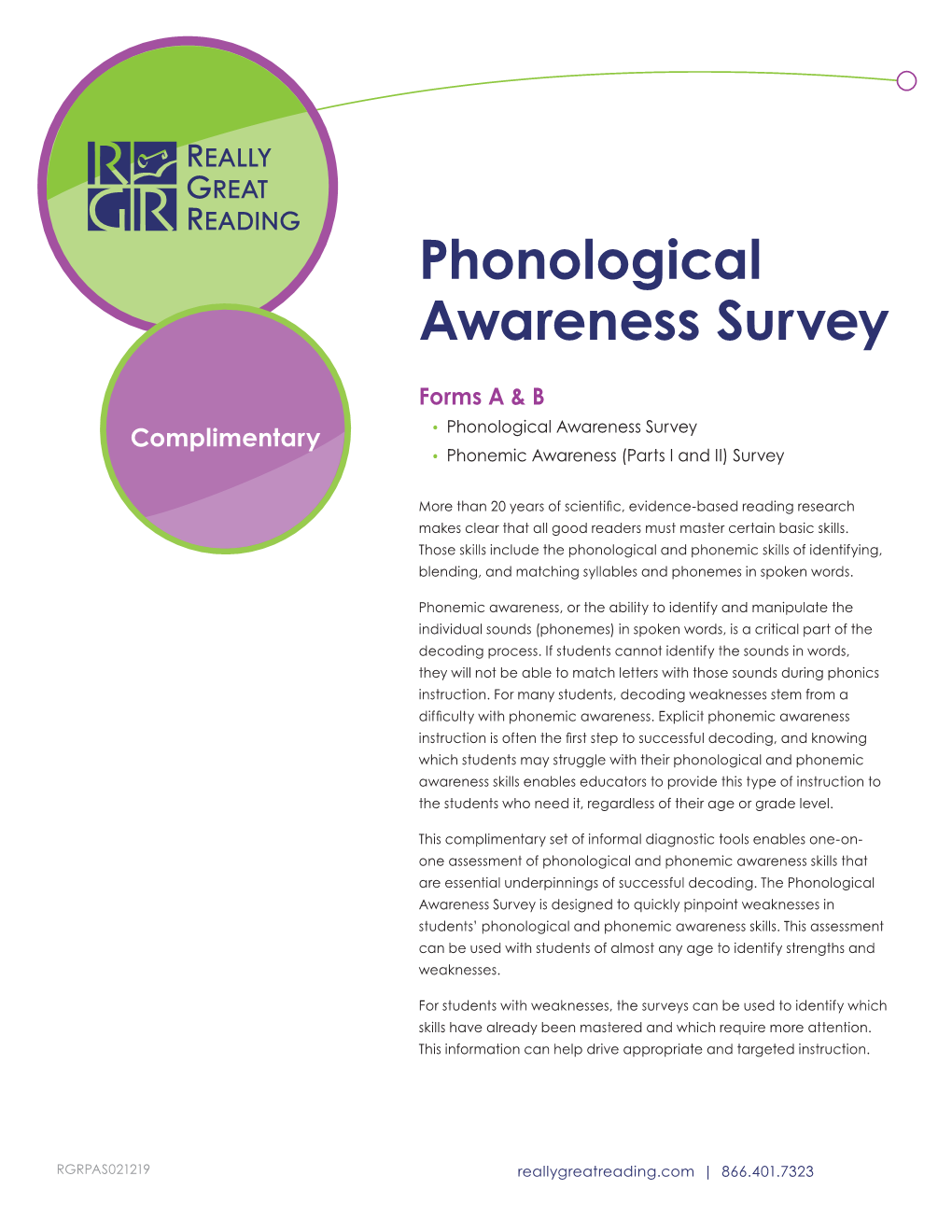 Phonological Awareness Survey