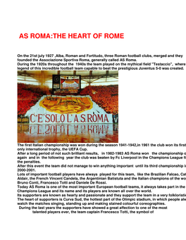 As Roma:The Heart of Rome