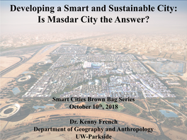Is Masdar City the Answer?