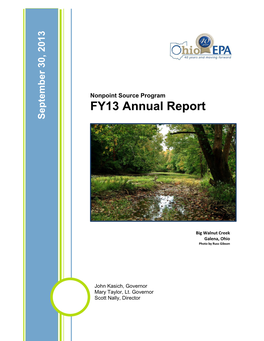 FFY13 Ohio Nonpoint Source Management Program Annual Report