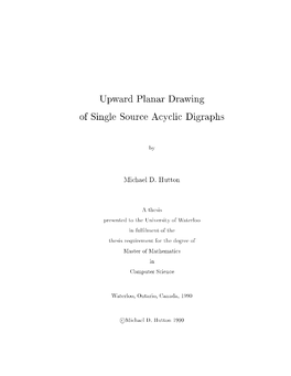 Upward Planar Drawing of Single Source Acyclic Digraphs