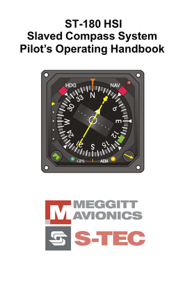 ST-180 HSI Slaved Compass System Pilot's Operating Handbook