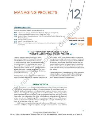 Managing Projects 12
