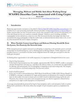 M 3 AAWG Describes Costs Associated with Using Crypto