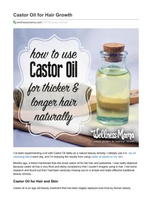 Castor Oil for Hair Growth