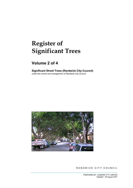 Significant Tree Register