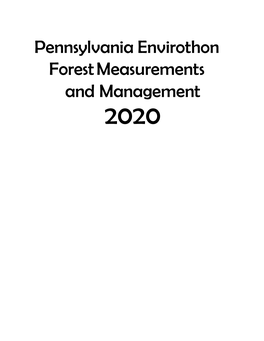 Pennsylvania Envirothon Forest Measurements and Management