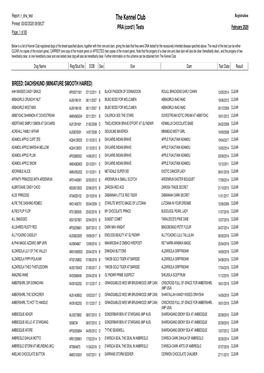 The Kennel Club Registration Printed: 03/02/2020 09:58:27 PRA (Cord1) Tests February 2020 Page: 1 of 65