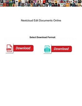 Nextcloud Edit Documents Online