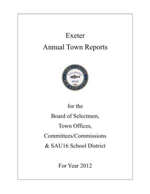 2012 Town Report Dedication