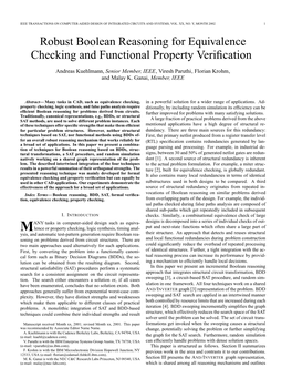 Robust Boolean Reasoning for Equivalence Checking and Functional Property Verification