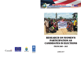 New Research on Women's Participation As Candidates
