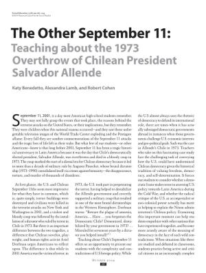 The Other September 11: Teaching About the 1973 Overthrow of Chilean President Salvador Allende