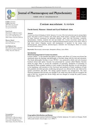 Conium Maculatum: a Review