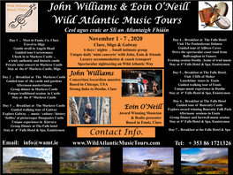 John Williams & Eoin O'neill Wild Atlantic Music Tours