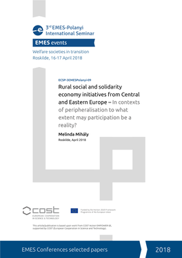 Rural Social and Solidarity Economy Initiatives from Central and Eastern