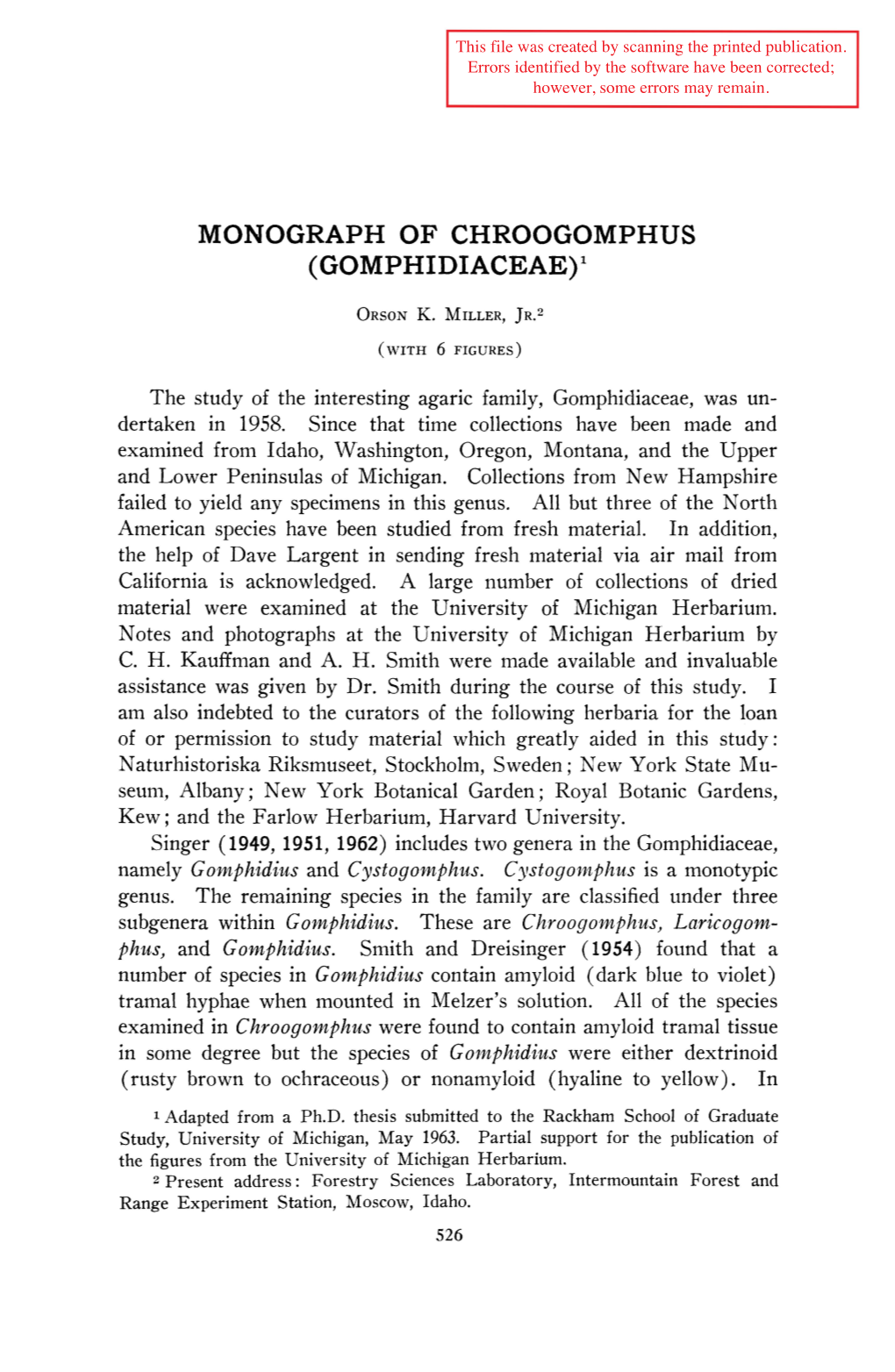 Monograph of Chroogomphus (Gomphidiaceae) 1