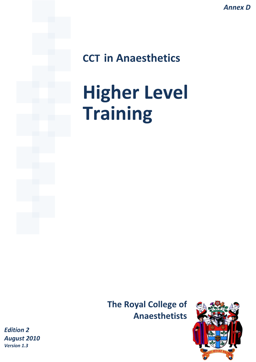 CCT in Anaesthetics