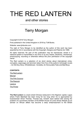 The Red Lantern by Terry Morgan