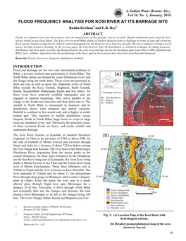 FLOOD FREQUENCY ANALYSIS for KOSI RIVER at ITS BARRAGE SITE Radha Krishan1 and L.B