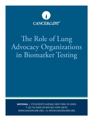 The Role of Lung Advocacy Organizations in Biomarker Testing