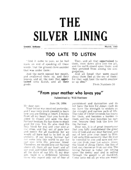 Silver Lining, Mar. 1960