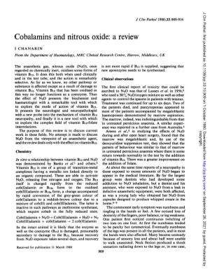 Cobalamins and Nitrous Oxide: a Review