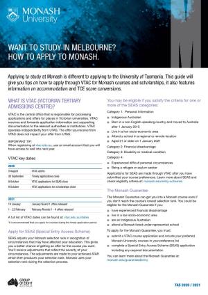 Want to Study in Melbourne? How to Apply to Monash