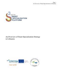 An Overview of Smart Specialization Strategy in Lithuania