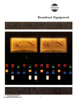 Collins Broadcast Equipment Catalog 1969