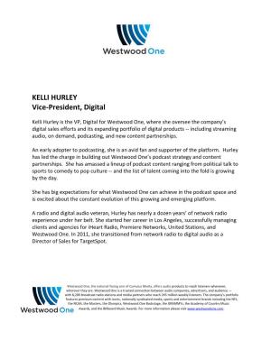 KELLI HURLEY Vice-President, Digital