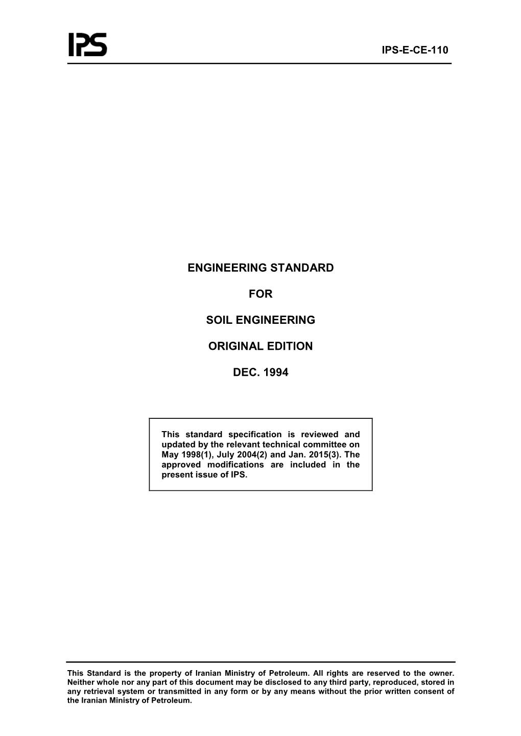 Engineering Standard for Soil Engineering Original