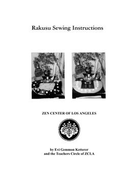 Rakusu Sewing Instructions