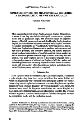 1. Introduction Most Japanese Have Tried to Learn Anglo-American English