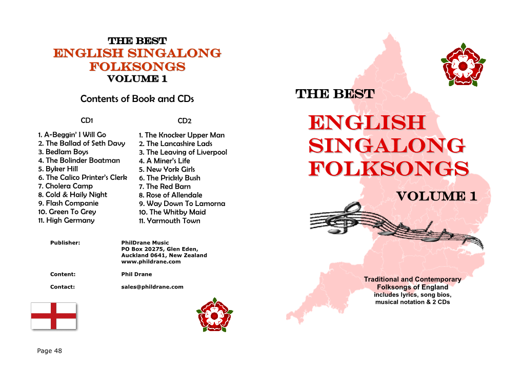 English Singalong Folksongs VOLUME 1