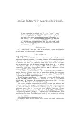 MODULAR COVARIANTS of CYCLIC GROUPS of ORDER P 11