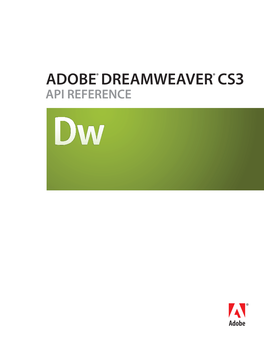 Adobe Dreamweaver CS3 API Reference