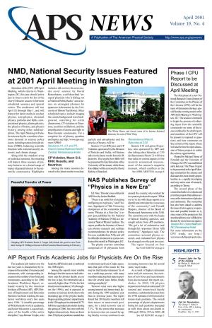 NMD, National Security Issues Featured at 2001 April Meeting In