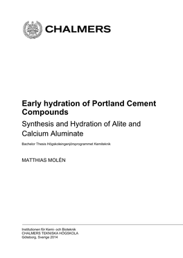 Early Hydration of Portland Cement Compounds Synthesis and Hydration of Alite and Calcium Aluminate